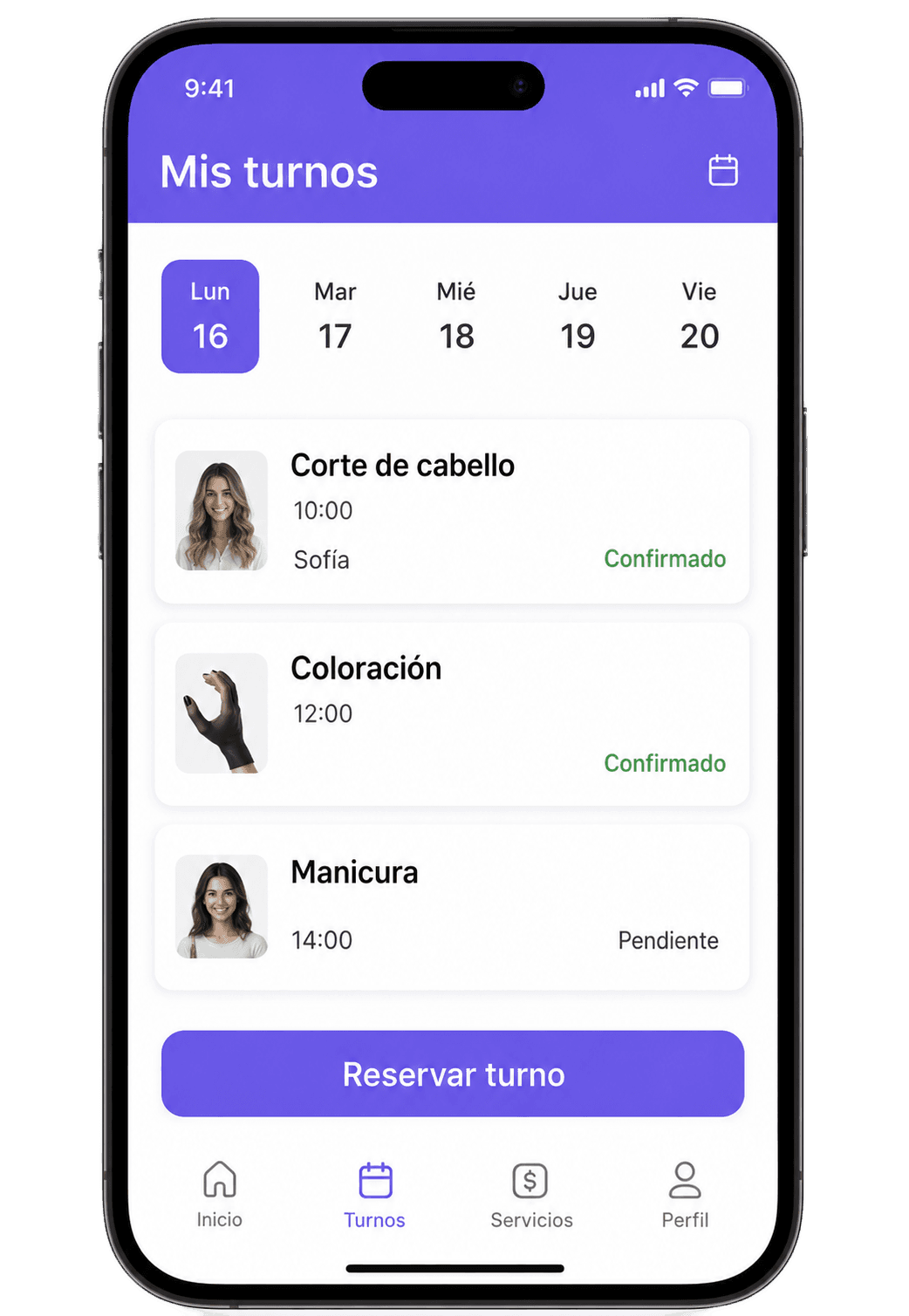 Reservas y servicios