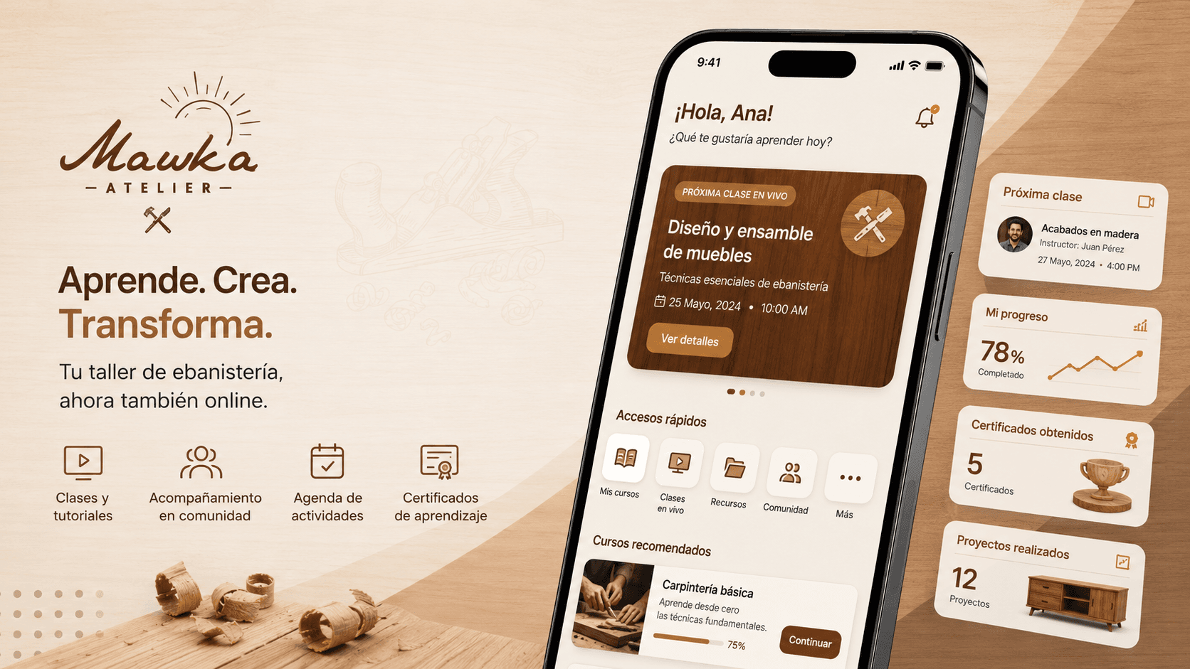 Mawka Atelier - Plataforma de gestión educativa