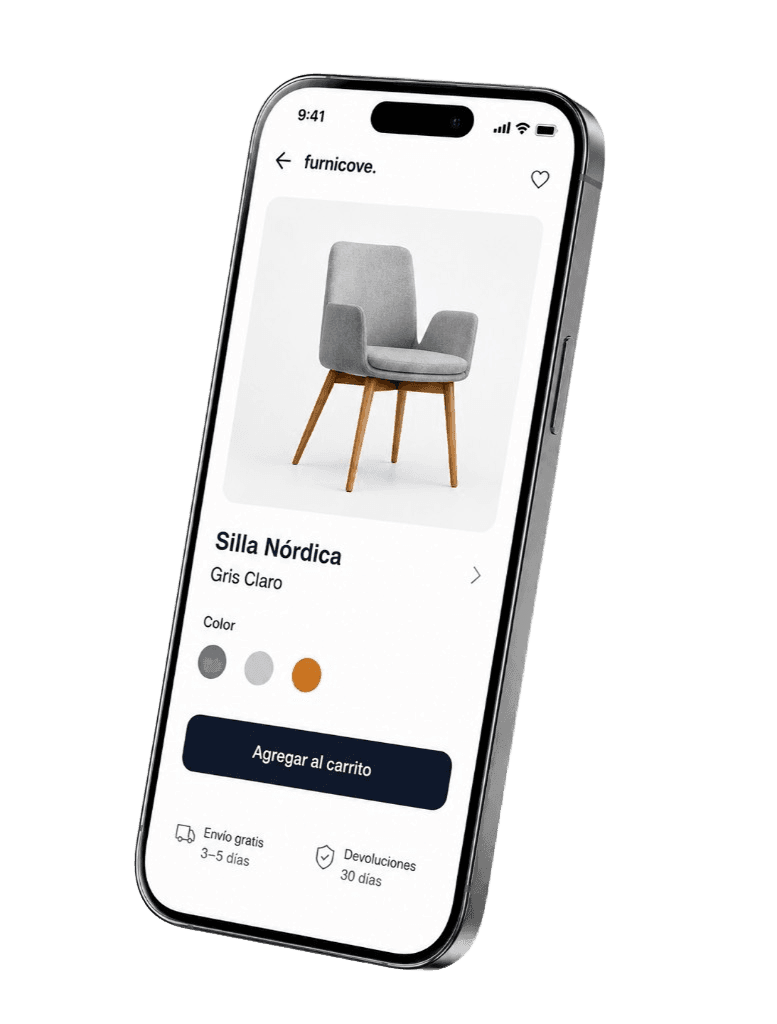 Mockup de aplicación móvil